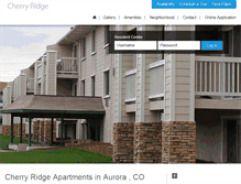 Tablet Screenshot of cherryridge-apts.com